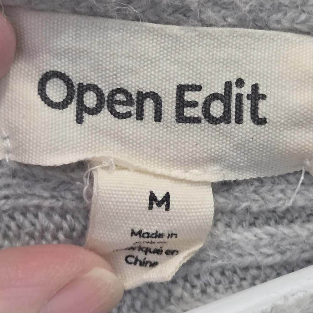 Boatneck Ribbed Sweater - Gray - Picture 4 of 5